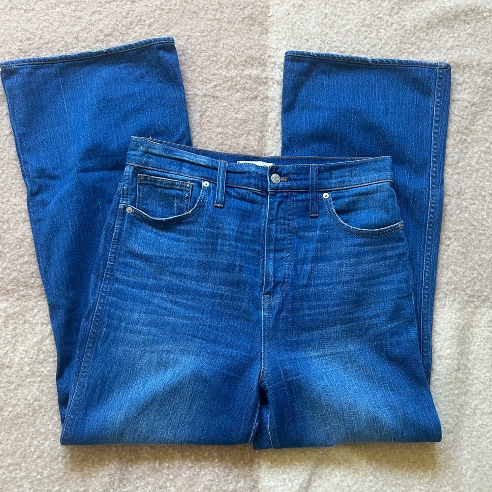 Madewell 11” High Rise Flare, Sz 31